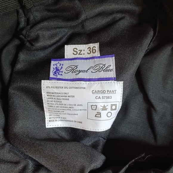 NWT First responder cargo uniform pants reflective strips Royal Blue size 36 - Picture 5 of 6